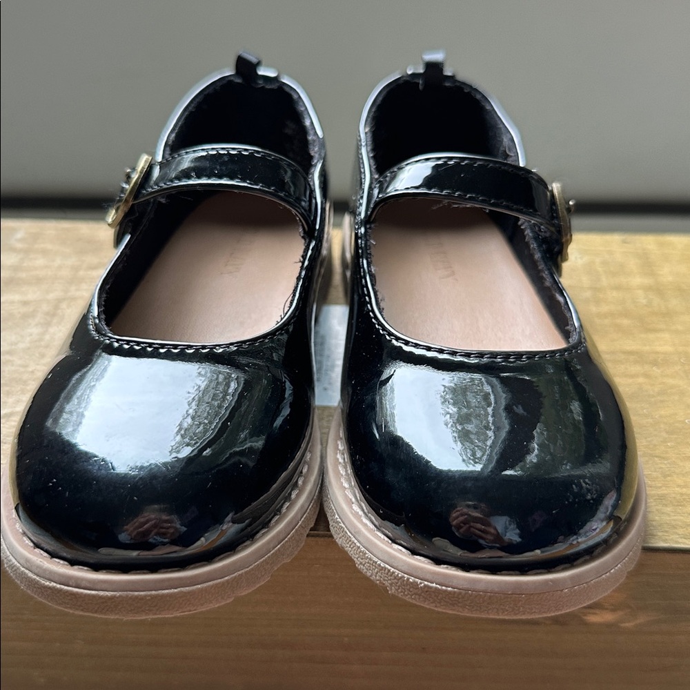 Shiny Black Mary Jane Shoes